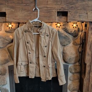 a.n.a Women's Tan Utility Military Jacket